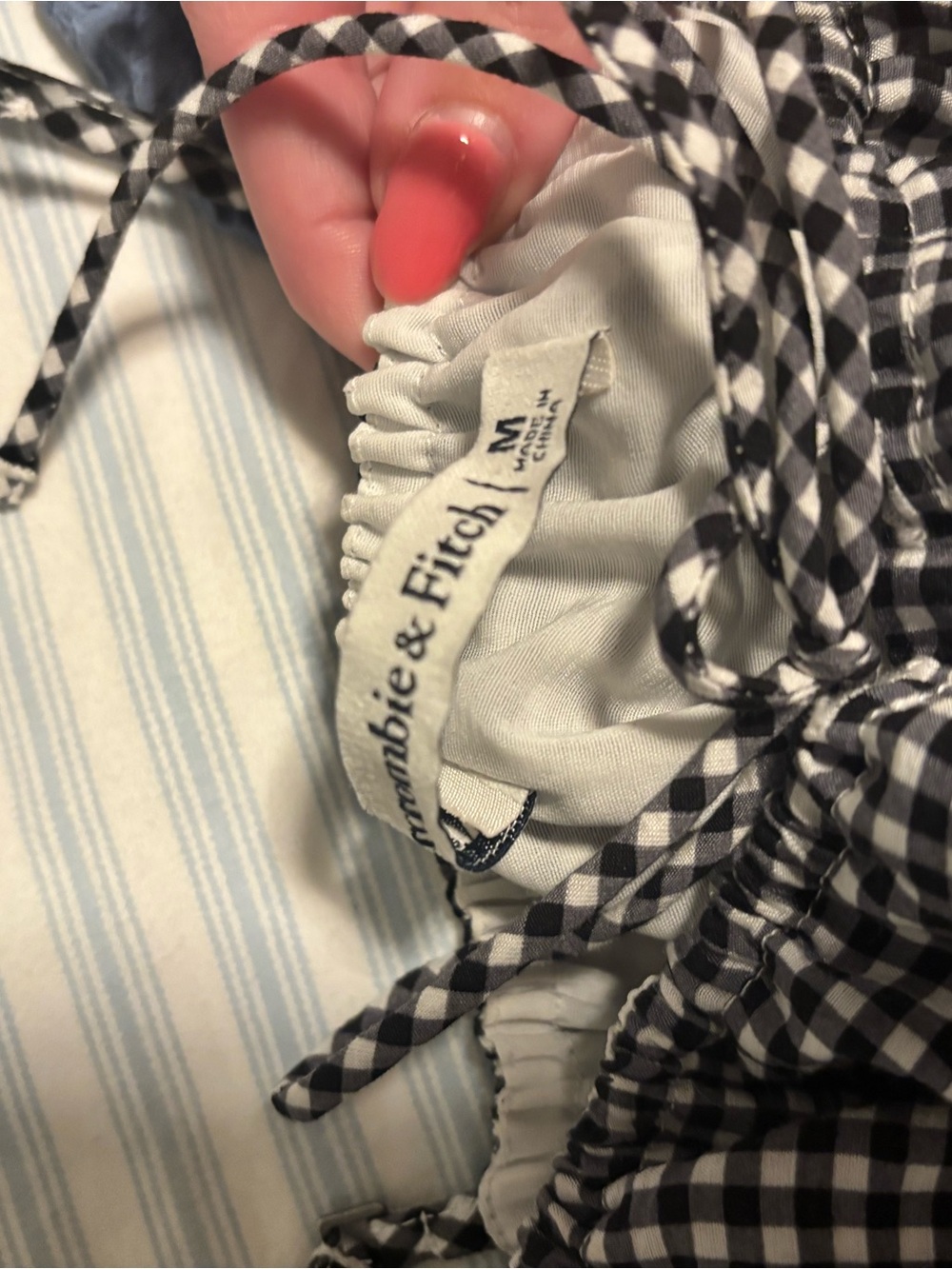 Abercrombie & Fitch Black and White Gingham Maxi Dress - Picture 5 of 5